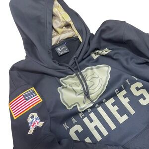 Nike Kansas City Chiefs NFL Salute to Service Hoodie Black XL Dri-Fit Men
